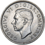 1937 Crown - George VI British Silver Coin - Very Nice