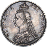 1888 Double Florin (Inverted 1) - Victoria British Silver Coin - Very Nice