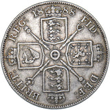 1888 Double Florin (Inverted 1) - Victoria British Silver Coin