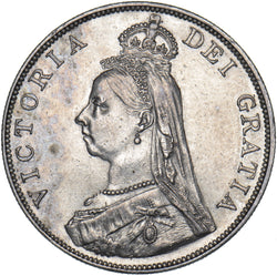 1889 Double Florin - Victoria British Silver Coin - Very Nice