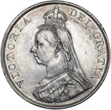 1889 Double Florin - Victoria British Silver Coin - Very Nice