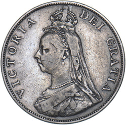 1889 Double Florin (Inverted 1) - Victoria British Silver Coin