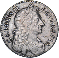 1676 Halfcrown - Charles II British Silver Coin - Nice