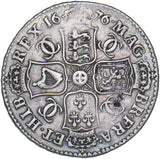 1676 Halfcrown - Charles II British Silver Coin - Nice