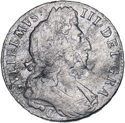 1696 C Halfcrown (Chester, Rare Late Harp) - William III British Silver Coin