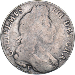 1696 E Halfcrown (Exeter Mint) - William III British Silver Coin