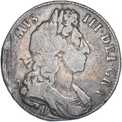 1696 B Halfcrown (Bristol Mint) - William III British Silver Coin