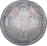 1698 Halfcrown - William III British Silver Coin