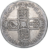 1707 E Halfcrown (Edinburgh Mint) - Anne British Silver Coin