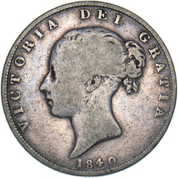 1840 Halfcrown - Victoria British Silver Coin