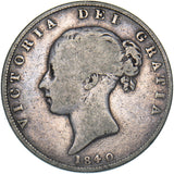 1840 Halfcrown - Victoria British Silver Coin