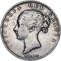 1840 Halfcrown - Victoria British Silver Coin