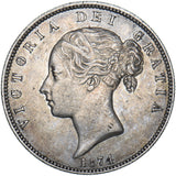 1874 Halfcrown - Victoria British Silver Coin - Nice