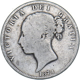 1874 Halfcrown - Victoria British Silver Coin