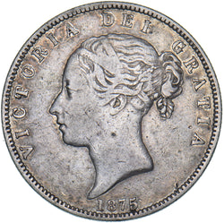 1875 Halfcrown - Victoria British Silver Coin - Nice