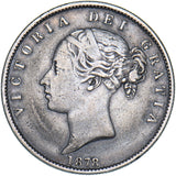 1878 Halfcrown - Victoria British Silver Coin - Nice