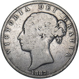 1887 Halfcrown (Young Head) - Victoria British Silver Coin