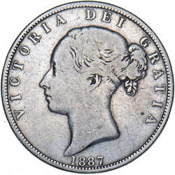 1887 Halfcrown (Young Head) - Victoria British Silver Coin