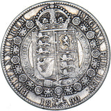 1890 Halfcrown - Victoria British Silver Coin