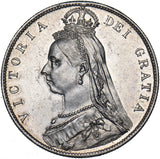 1891 Halfcrown - Victoria British Silver Coin - Superb