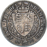 1899 Halfcrown - Victoria British Silver Coin