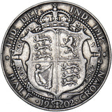 1902 Halfcrown - Edward VII British Silver Coin