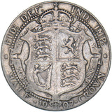 1907 Halfcrown - Edward VII British Silver Coin