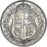 1914 Halfcrown - George V British Silver Coin - Very Nice