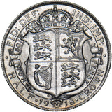 1918 Halfcrown - George V British Silver Coin - Very Nice