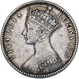 1849 Godless Florin - Victoria British Silver Coin - Nice