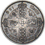 1856 Gothic Florin - Victoria British Silver Coin - Nice