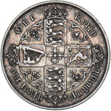 1857 Gothic Florin - Victoria British Silver Coin - Nice