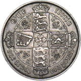 1880 Gothic Florin - Victoria British Silver Coin - Very Nice