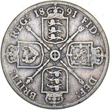 1891 Florin - Victoria British Silver Coin