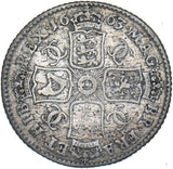 1663 Shilling - Charles II British Silver Coin - Nice