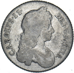 1668 Shilling - Charles II British Silver Coin