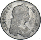 1668 Shilling - Charles II British Silver Coin