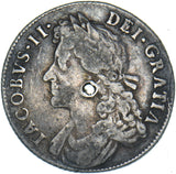 1685 Shilling (Holed) - James II British Silver Coin