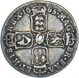 1685 Shilling (Holed) - James II British Silver Coin