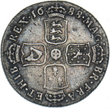 1688 Shilling - James II British Silver Coin