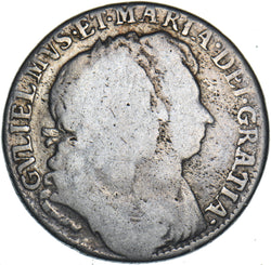 1692 Shilling (Inverted 1) - William & Mary British Silver Coin