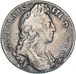 1696 E Shilling (Exeter Mint) - William III British Silver Coin