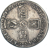 1696 E Shilling (Exeter Mint) - William III British Silver Coin