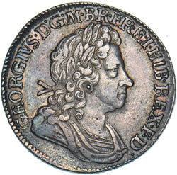 1723 SSC Shilling - George I British Silver Coin - Very Nice