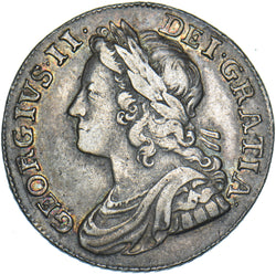 1739 Shilling - George II British Silver Coin - Nice