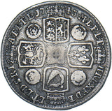 1743 Shilling - George II British Silver Coin