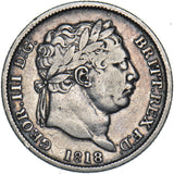 1818 Shilling - George III British Silver Coin