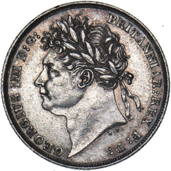 1821 Shilling - George IV British Silver Coin - Very Nice