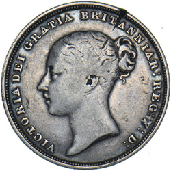 1838 Shilling (Edge Damage) - Victoria British Silver Coin