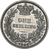 1846 Shilling - Victoria British Silver Coin - Nice